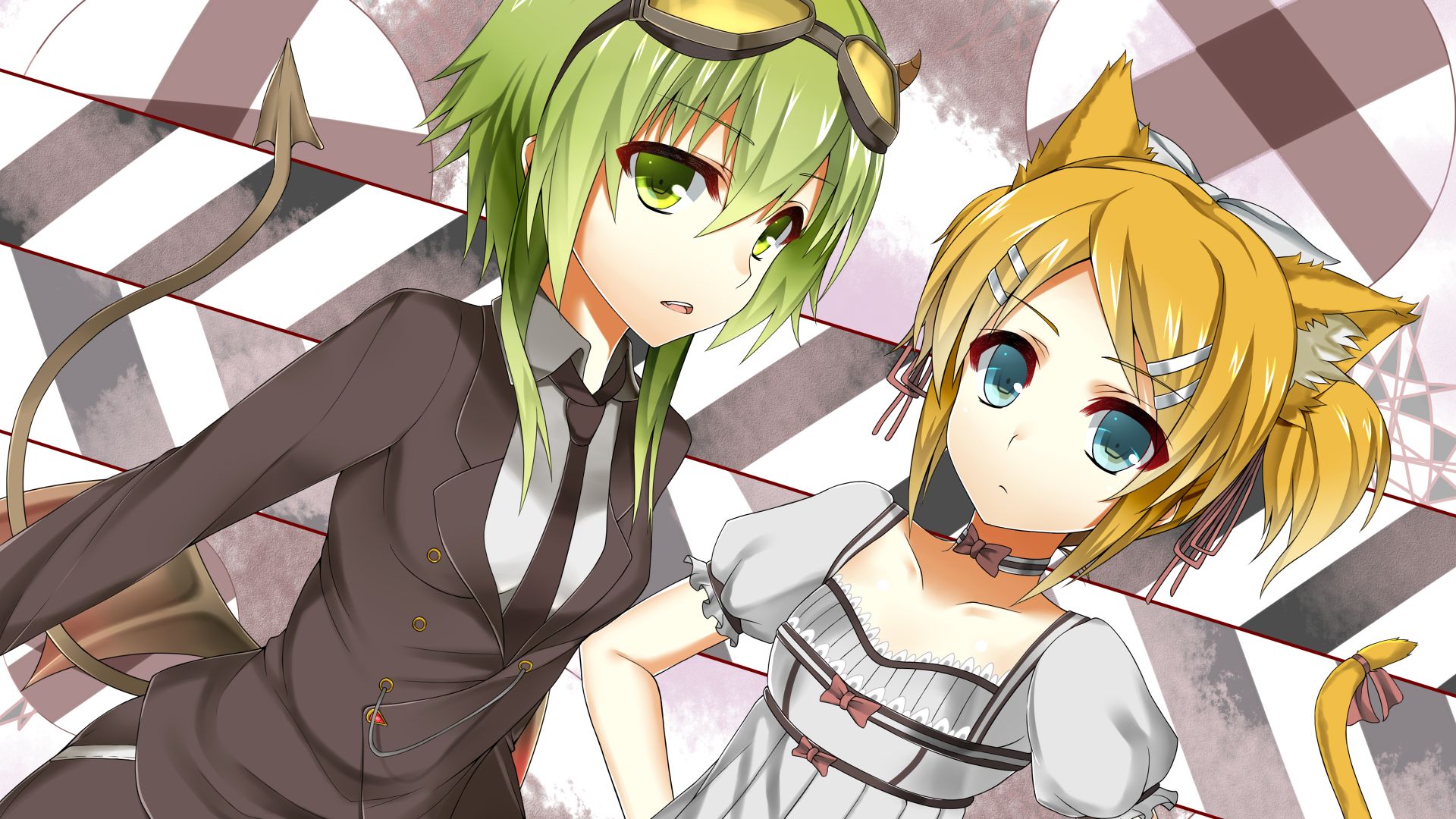 Download mobile wallpaper Anime, Vocaloid, Rin Kagamine, Gumi (Vocaloid) for free.