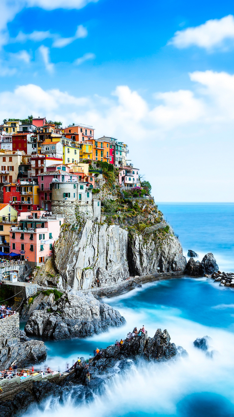 無料モバイル壁紙家, イタリア, 海岸, 海洋, 村, 色, カラフル, Hdr, マナローラ, マンメイド, タウンズをダウンロードします。