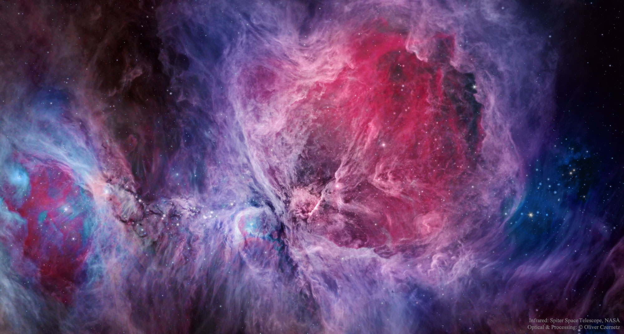 Скачать обои бесплатно Космос, Синий, Туманность, Пурпурный, Научная Фантастика картинка на рабочий стол ПК