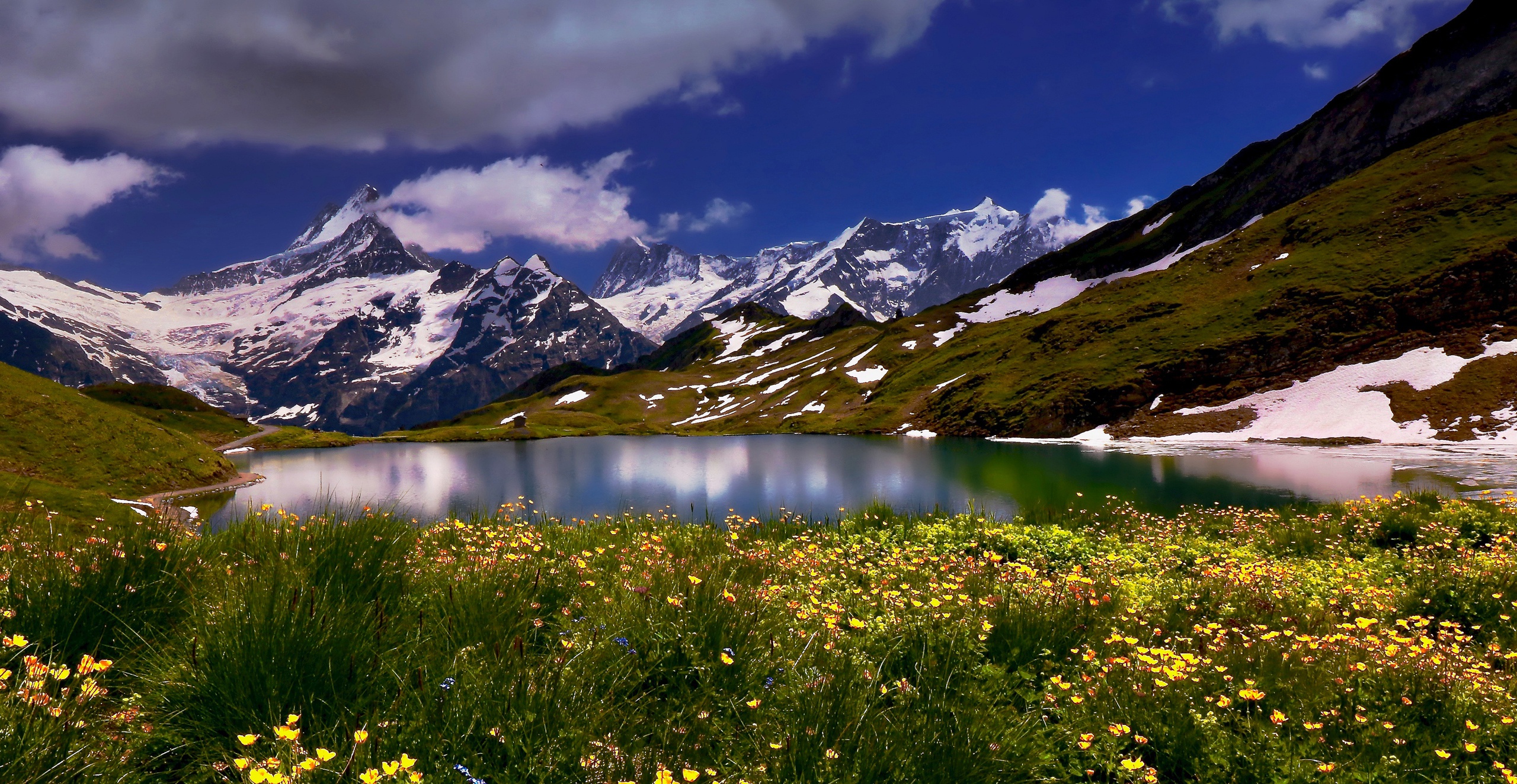 Free download wallpaper Lakes, Lake, Alps, Earth on your PC desktop