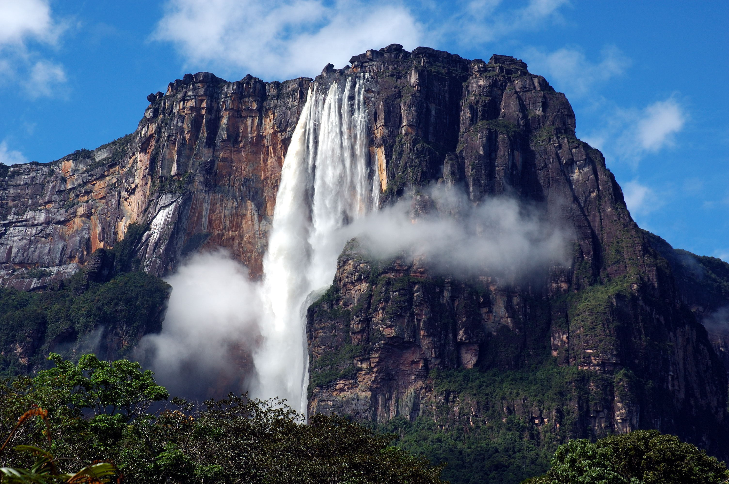 286196 скачать обои утёс, земля/природа, водопад анхель, гора, венесуэла, водопад, водопады - заставки и картинки бесплатно