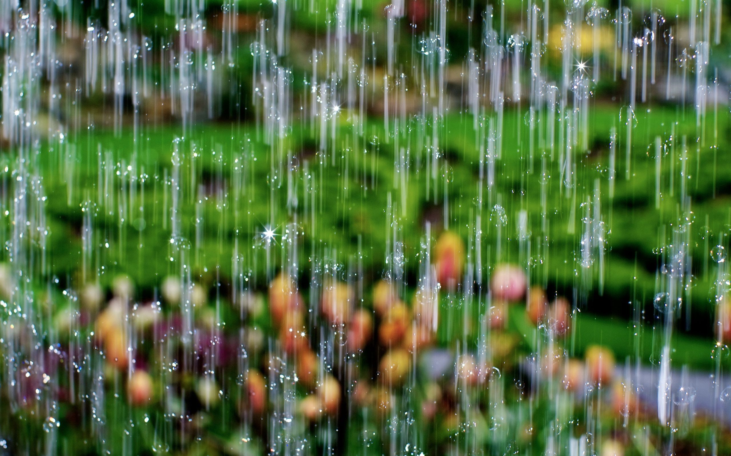 Download mobile wallpaper Rain, Waterfall, Drops, Macro for free.