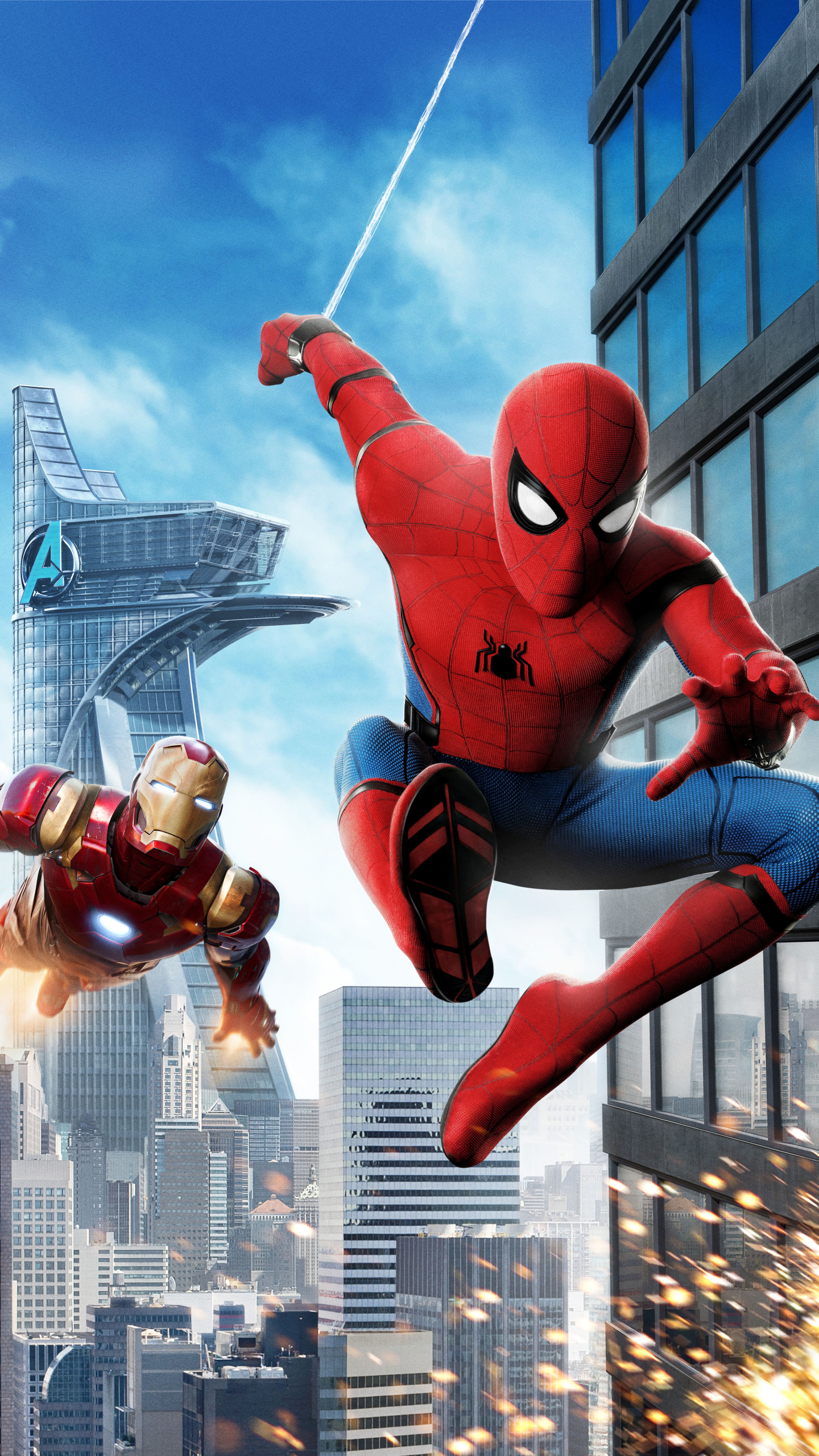 Handy-Wallpaper Filme, Ironman, Spider Man, Spider Man: Homecoming kostenlos herunterladen.