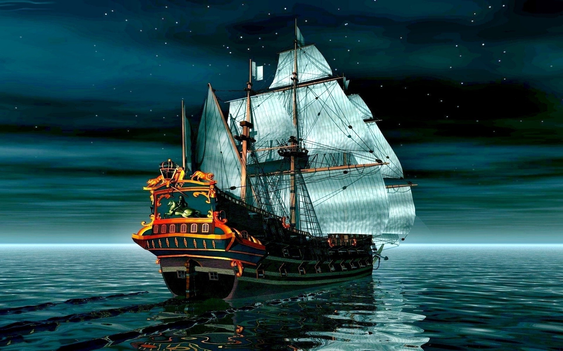 Laden Sie das Fantasie, Schiff, Pirat-Bild kostenlos auf Ihren PC-Desktop herunter