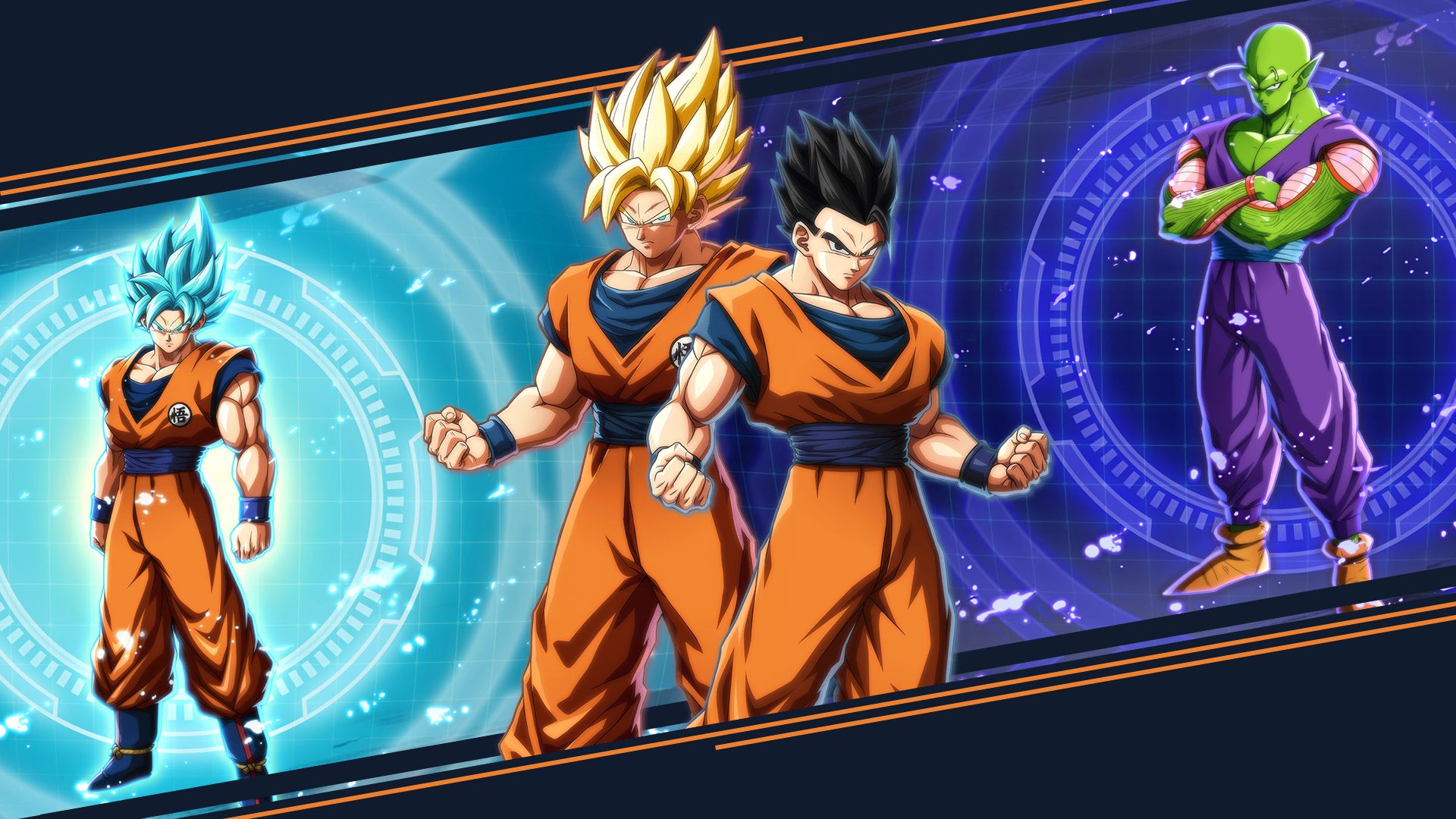 Download mobile wallpaper Dragon Ball, Video Game, Goku, Piccolo (Dragon Ball), Gohan (Dragon Ball), Dragon Ball Fighterz for free.