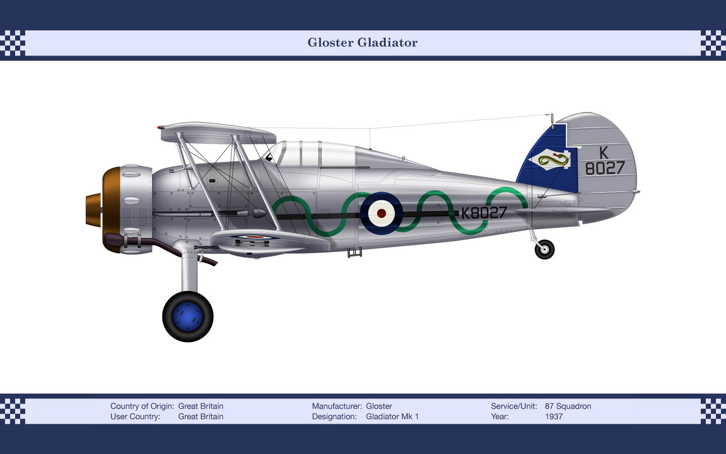 Laden Sie Gloster Gladiator HD-Desktop-Hintergründe herunter
