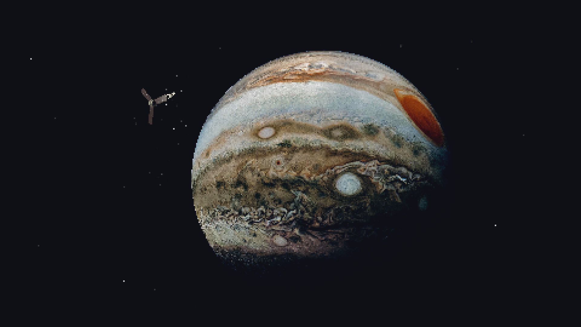933243 descargar imagen arte de pixel, júpiter, artístico: fondos de pantalla y protectores de pantalla gratis