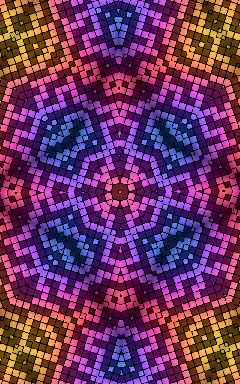 Download mobile wallpaper Abstract, Pattern, Colorful, Square, Kaleidoscope, Geometry for free.