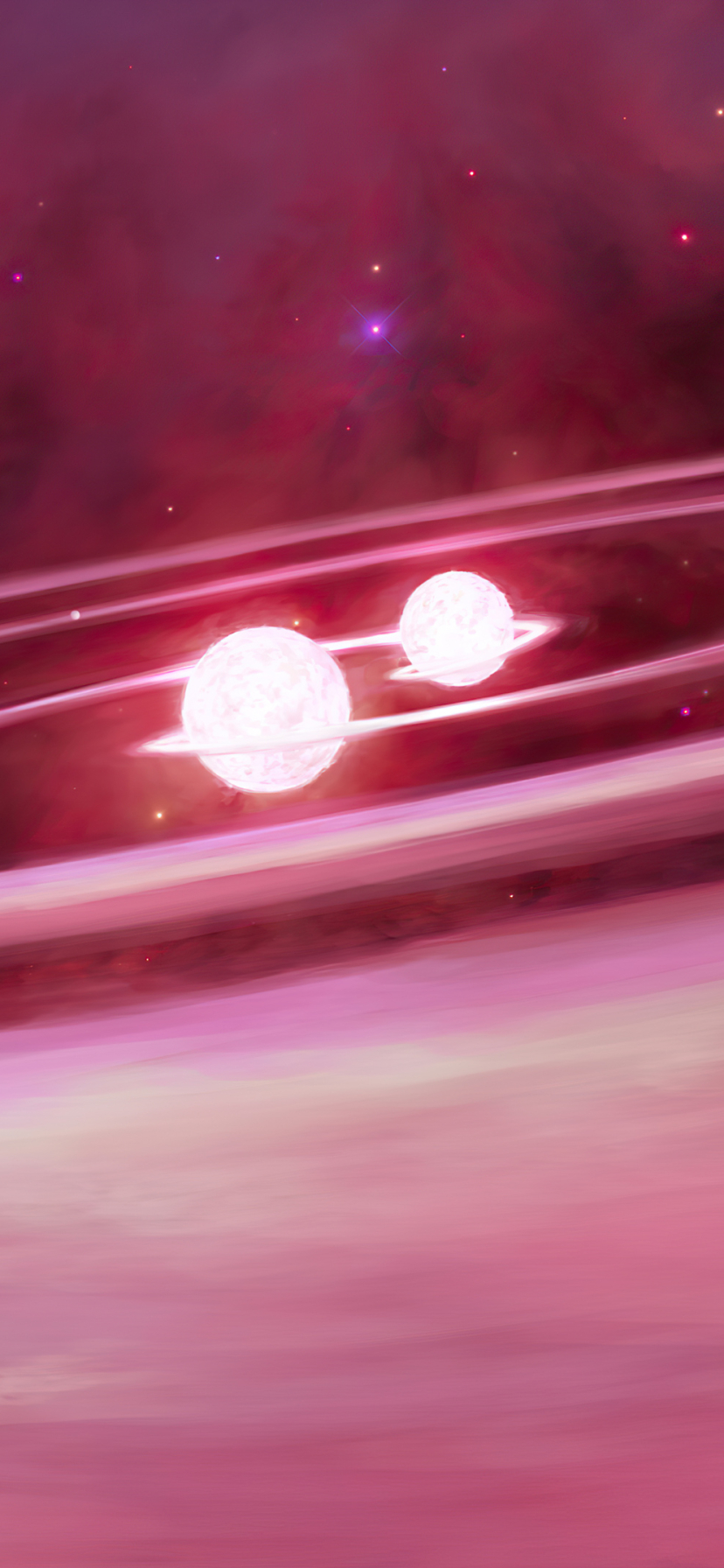 Download mobile wallpaper Pink, Space, Planet, Sci Fi for free.