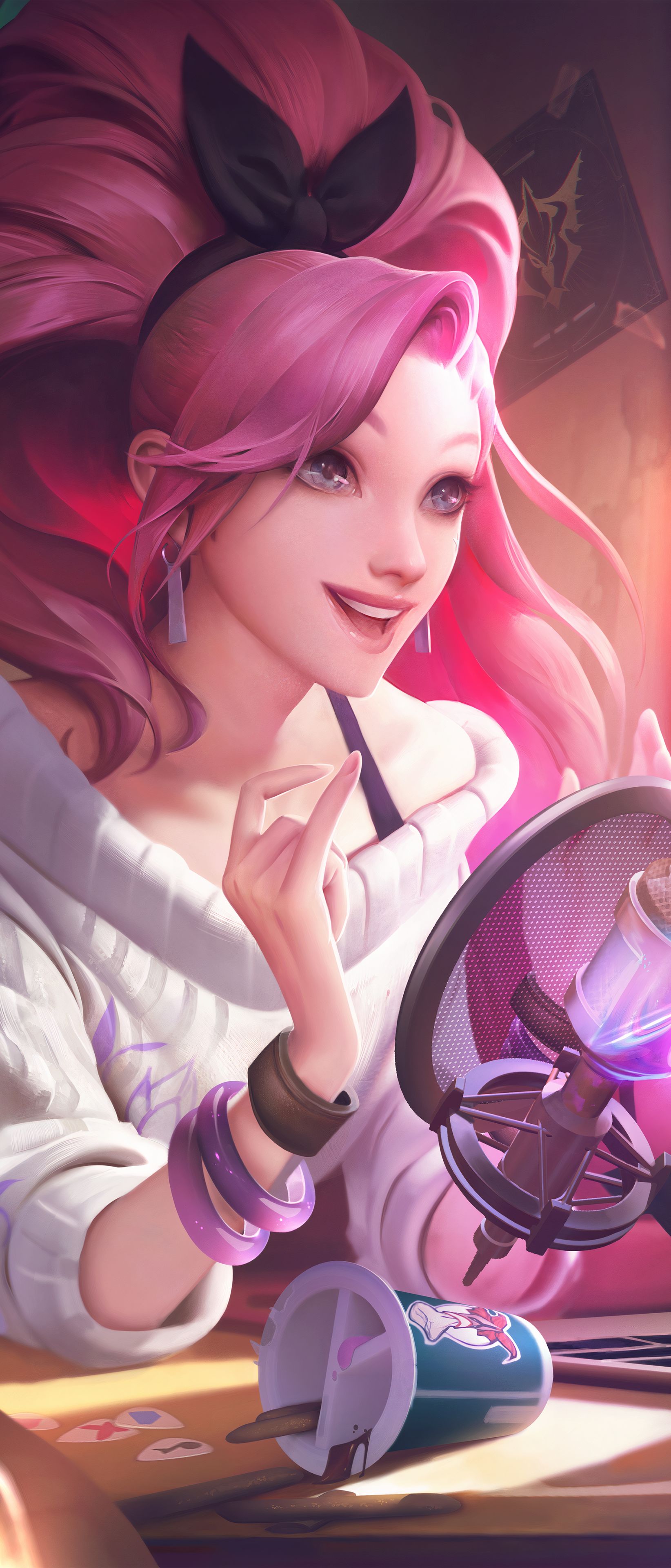 Download mobile wallpaper League Of Legends, Pink Hair, Video Game, K Pop, K/da, Seraphine (League Of Legends) for free.