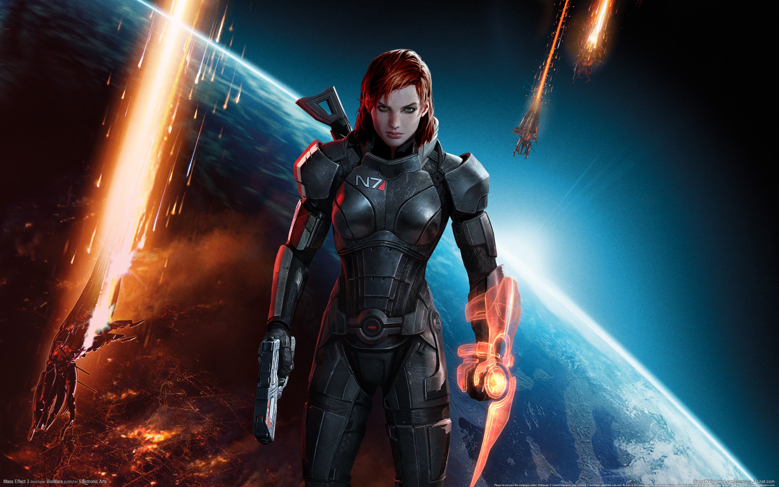 Скачати мобільні шпалери Mass Effect 3, Командир Шепард, Масовий Ефект, Відеогра безкоштовно.