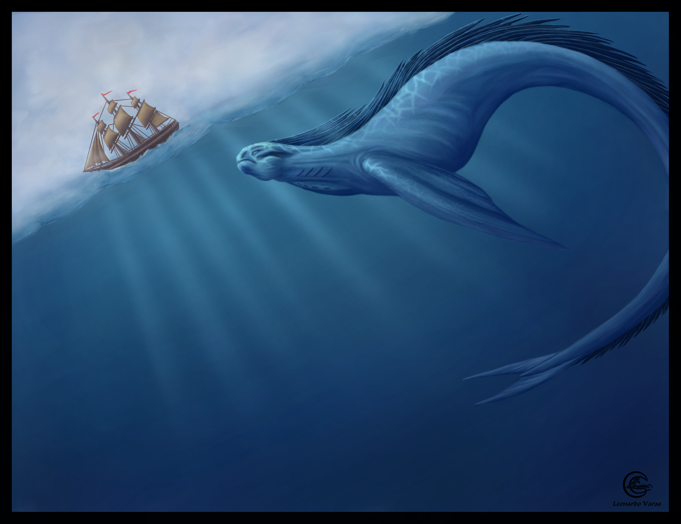 Free download wallpaper Fantasy, Sea Monster on your PC desktop