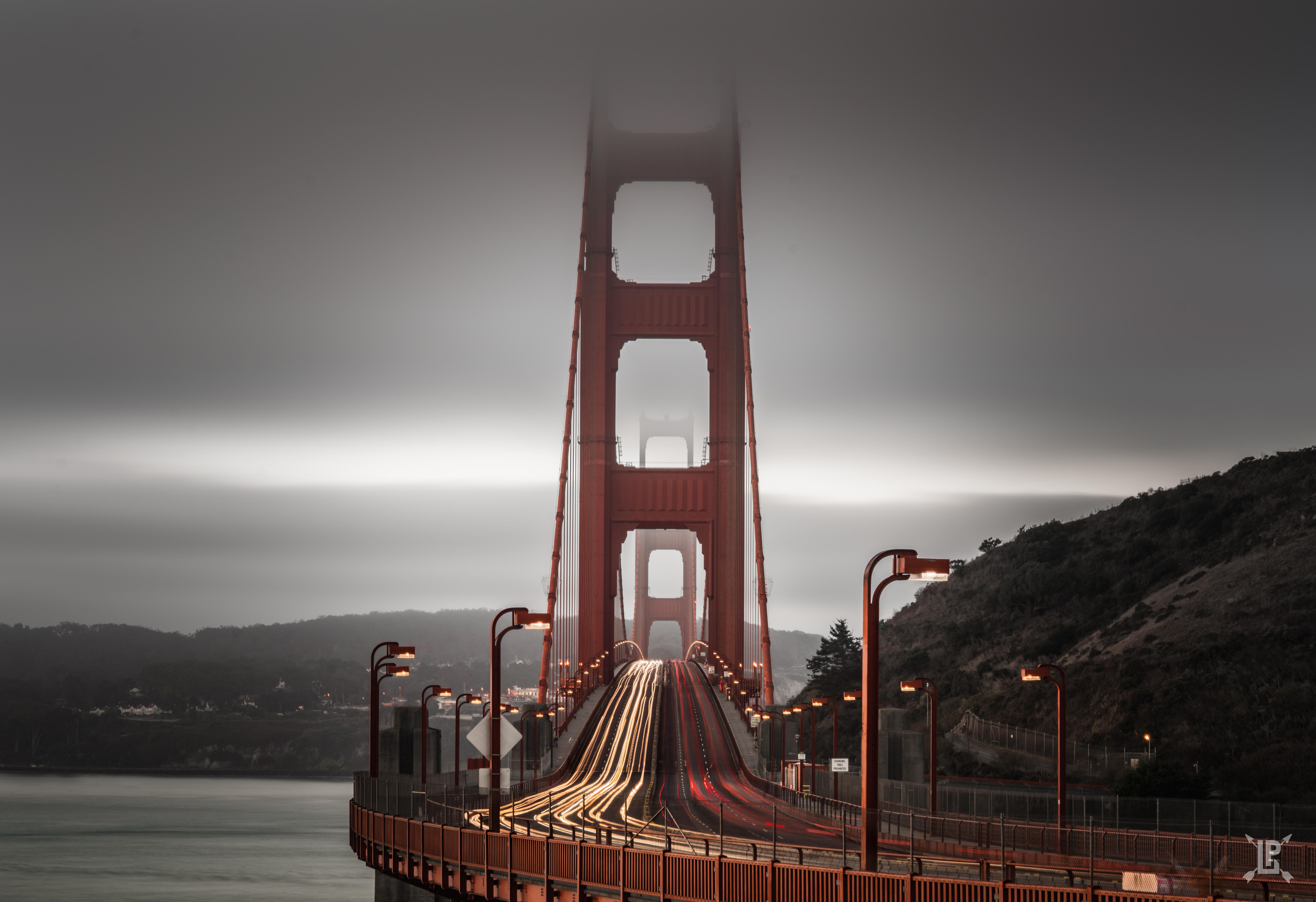 Download mobile wallpaper Bridges, Bridge, Golden Gate, Man Made, Time Lapse for free.