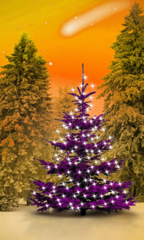 Handy-Wallpaper Feiertage, Winter, Weihnachten, Weihnachtsbaum kostenlos herunterladen.