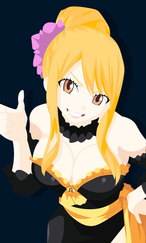 Download mobile wallpaper Anime, Minimalist, Fairy Tail, Lucy Heartfilia for free.