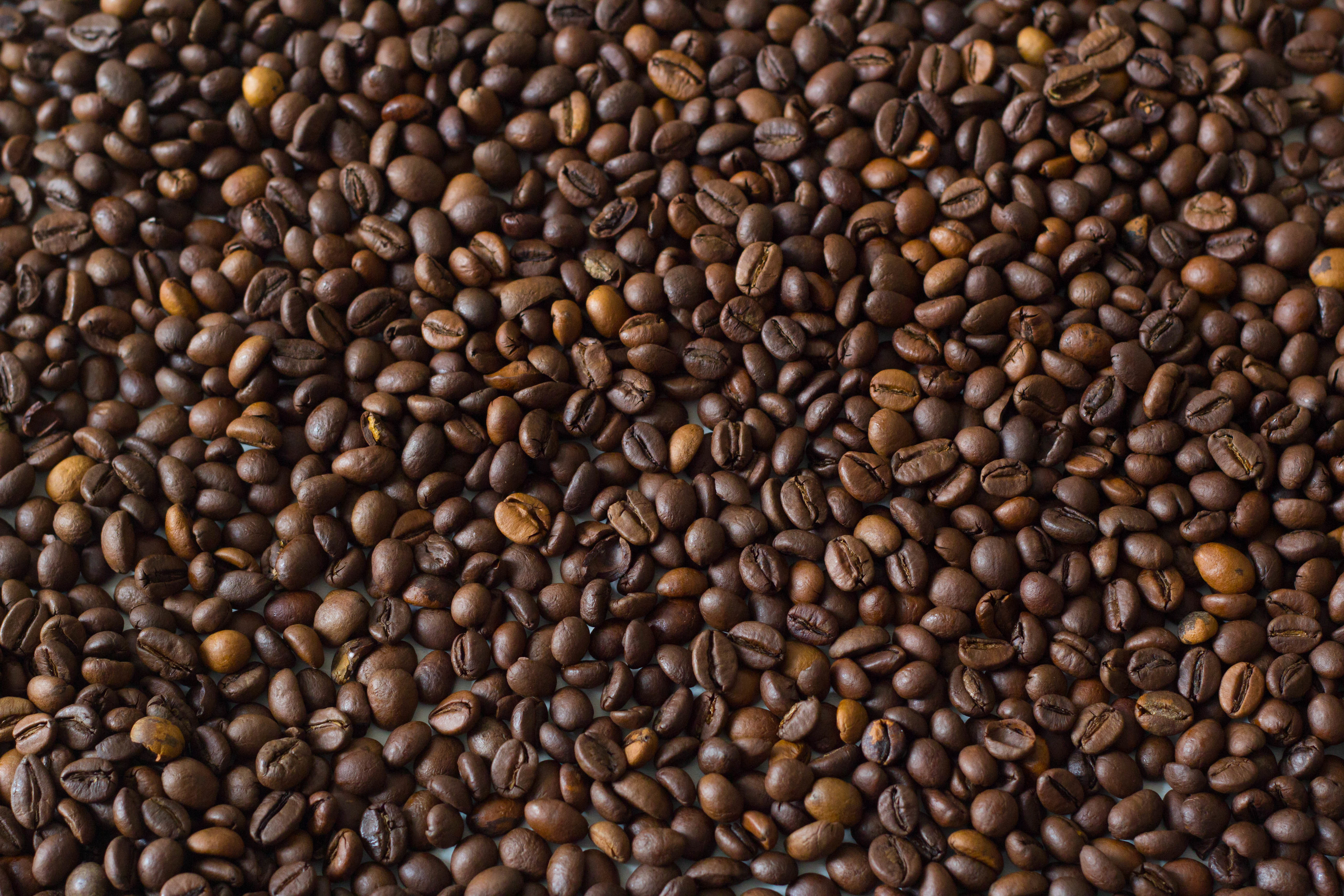 coffee beans, coffee, food, brown