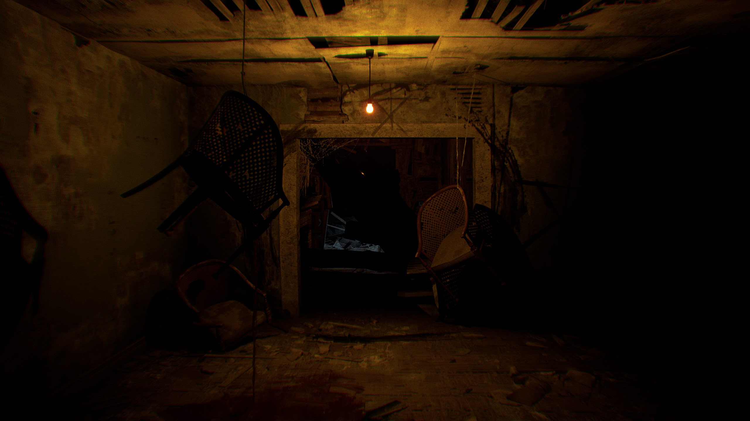 video game, blair witch (video game), chair, house, blair witch