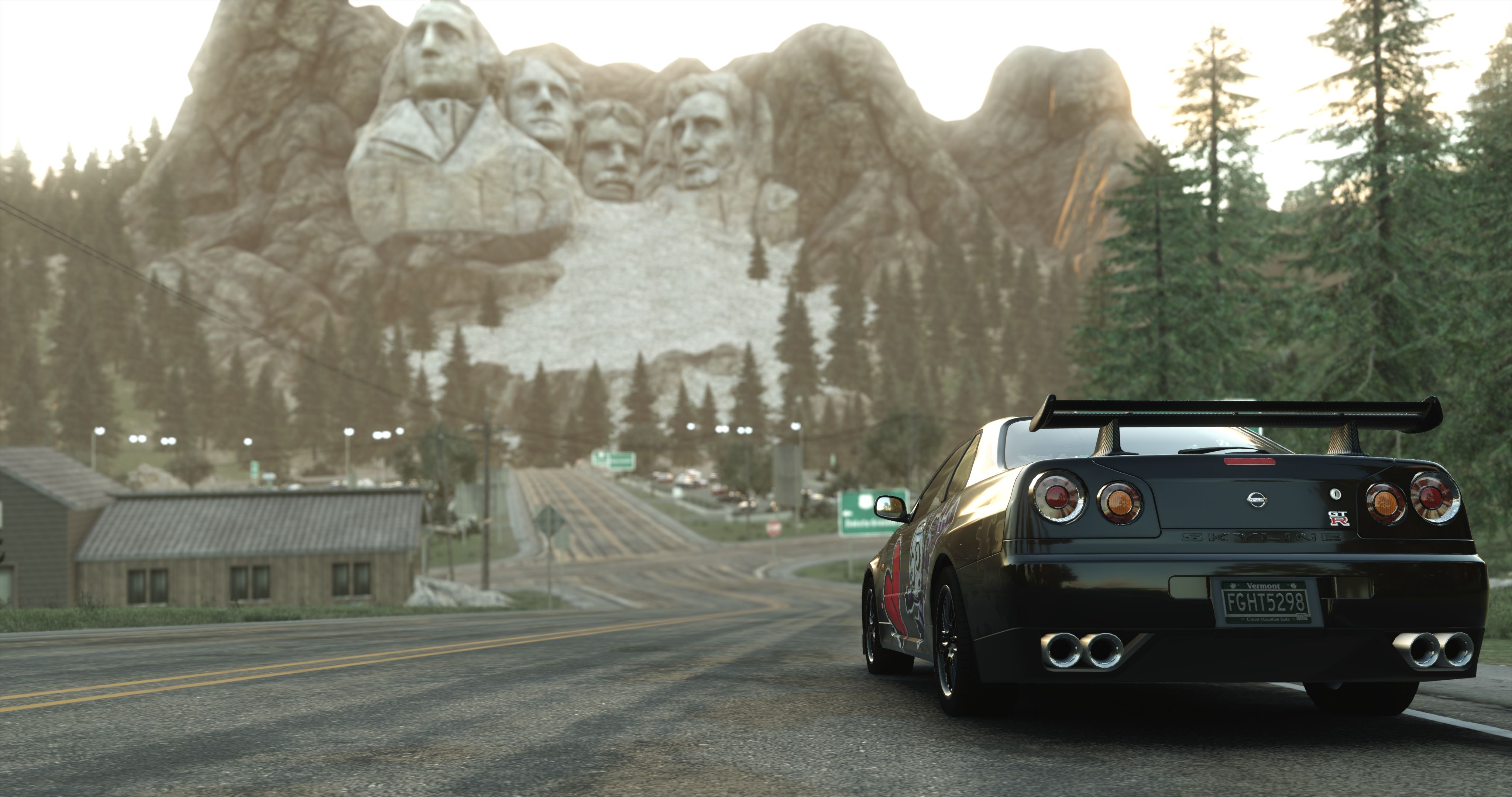 Free download wallpaper Nissan Skyline, Video Game, The Crew, Mount Rushmore on your PC desktop