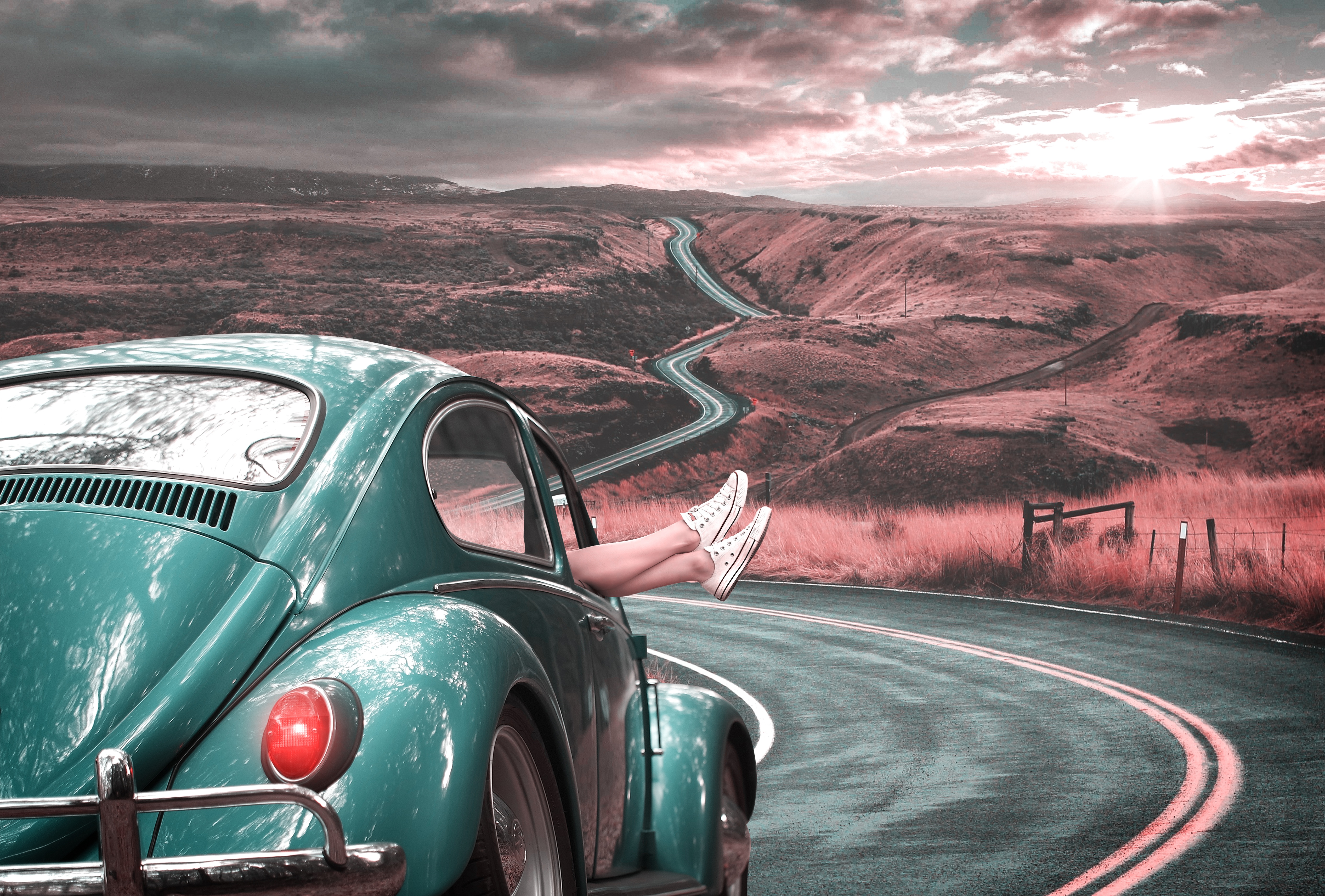 cars, retro, legs, road, markup, car wallpapers for tablet