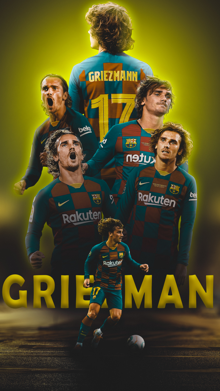 Download mobile wallpaper Sports, Football, Soccer, French, Fc Barcelona, Antoine Griezmann for free.