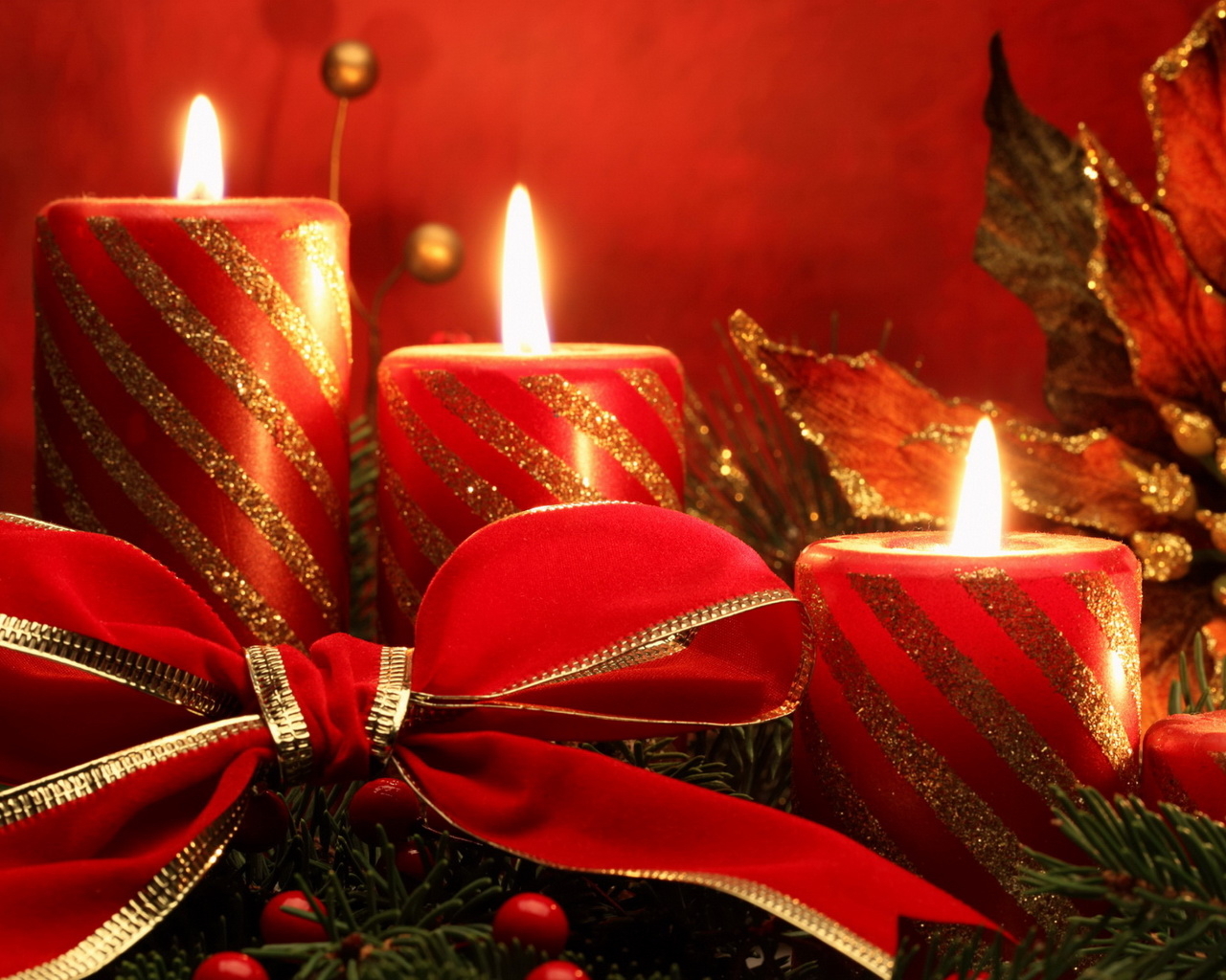 15522 скачать обои свечи, новый год (new year), рождество (christmas xmas), праздники, красные - заставки и картинки бесплатно