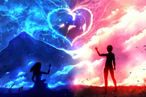 Free download wallpaper Anime, Love, Couple, Heart on your PC desktop