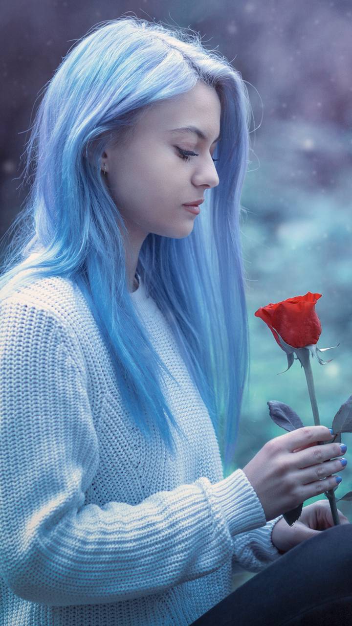 Download mobile wallpaper Fantasy, Rose, Women, Red Rose for free.