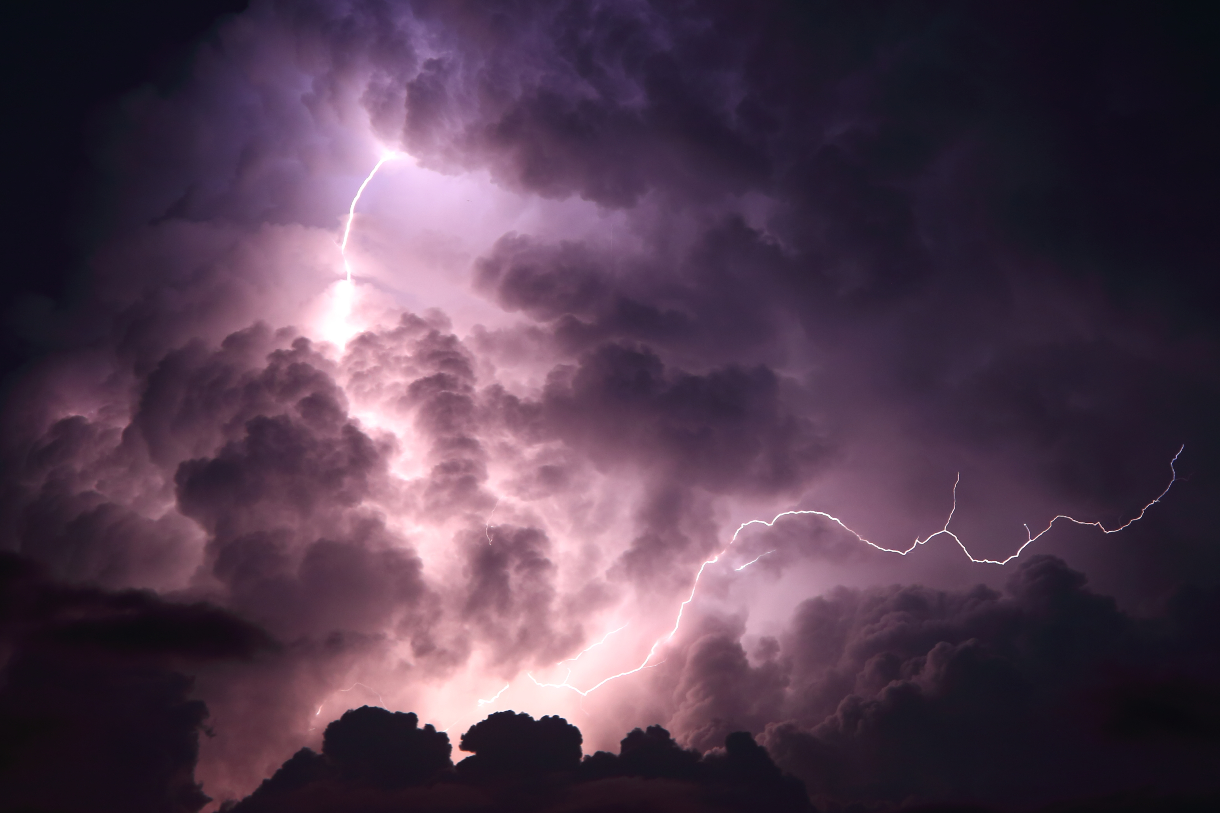 Download mobile wallpaper Lightning, Storm, Cloud, Photography for free.