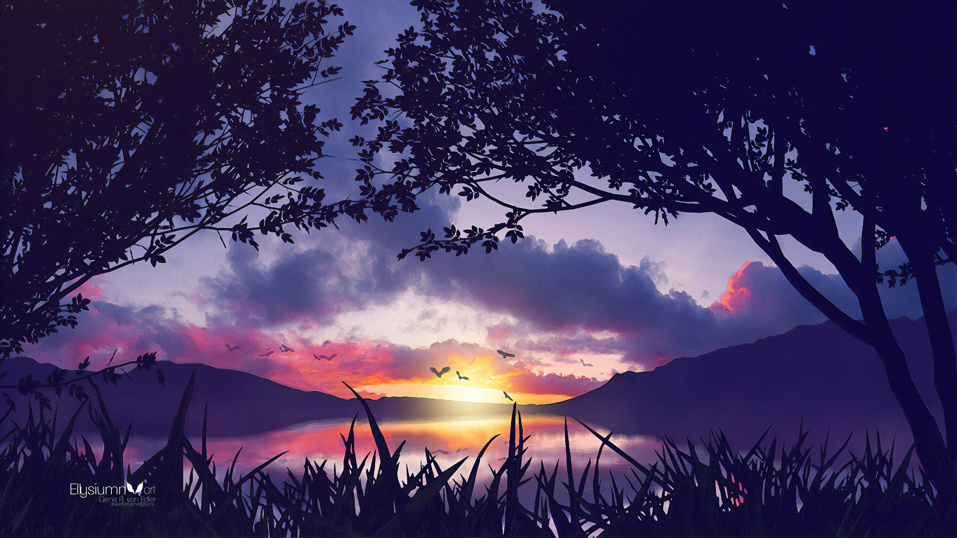 Free download wallpaper Landscape, Sky, Artistic on your PC desktop