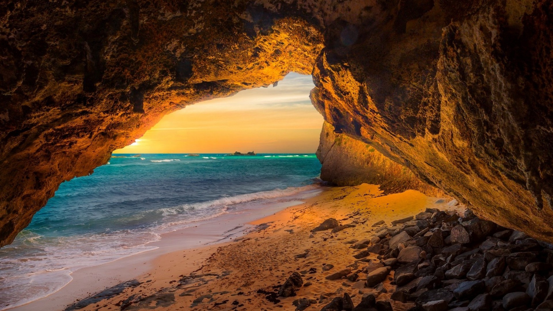 Baixe gratuitamente a imagem Mar, Horizonte, Oceano, Arco, Caverna, Terra/natureza na área de trabalho do seu PC