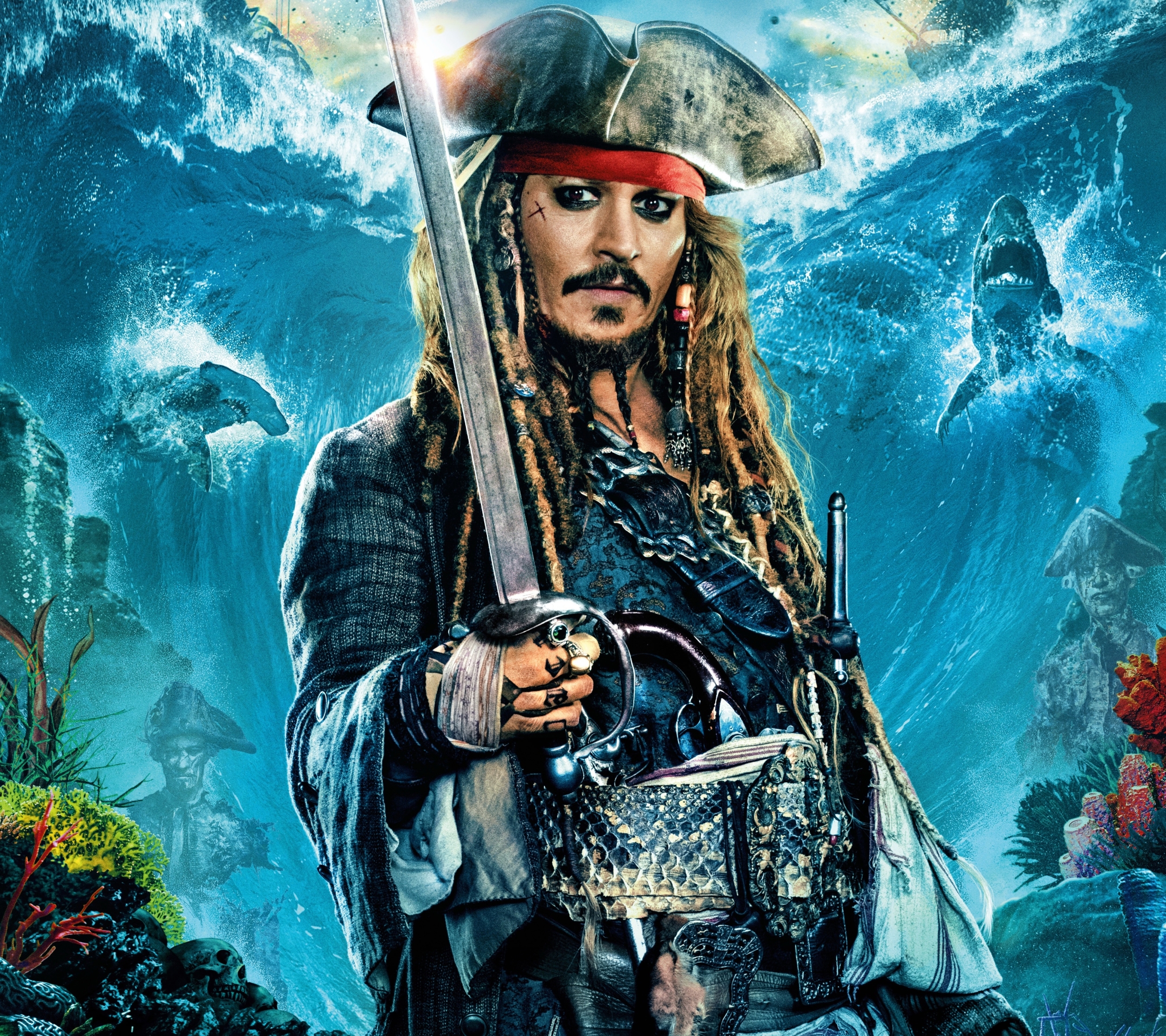 Descarga gratis la imagen Johnny Depp, Gorrión, Películas, Piratas Del Caribe: La Venganza De Salazar en el escritorio de tu PC