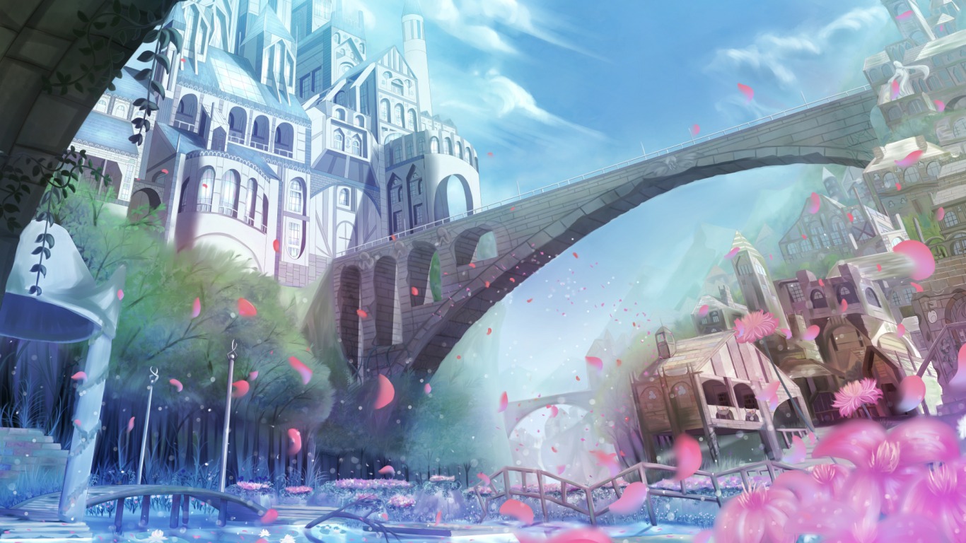 Free download wallpaper Fantasy, City on your PC desktop