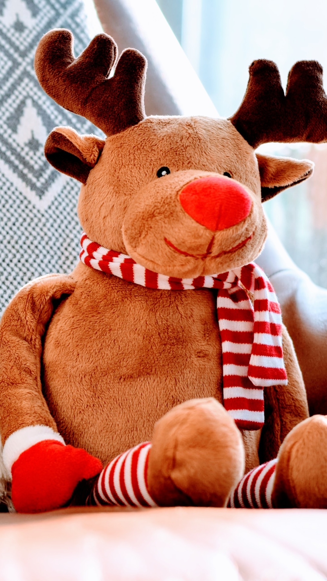 Download mobile wallpaper Man Made, Reindeer, Stuffed Animal for free.