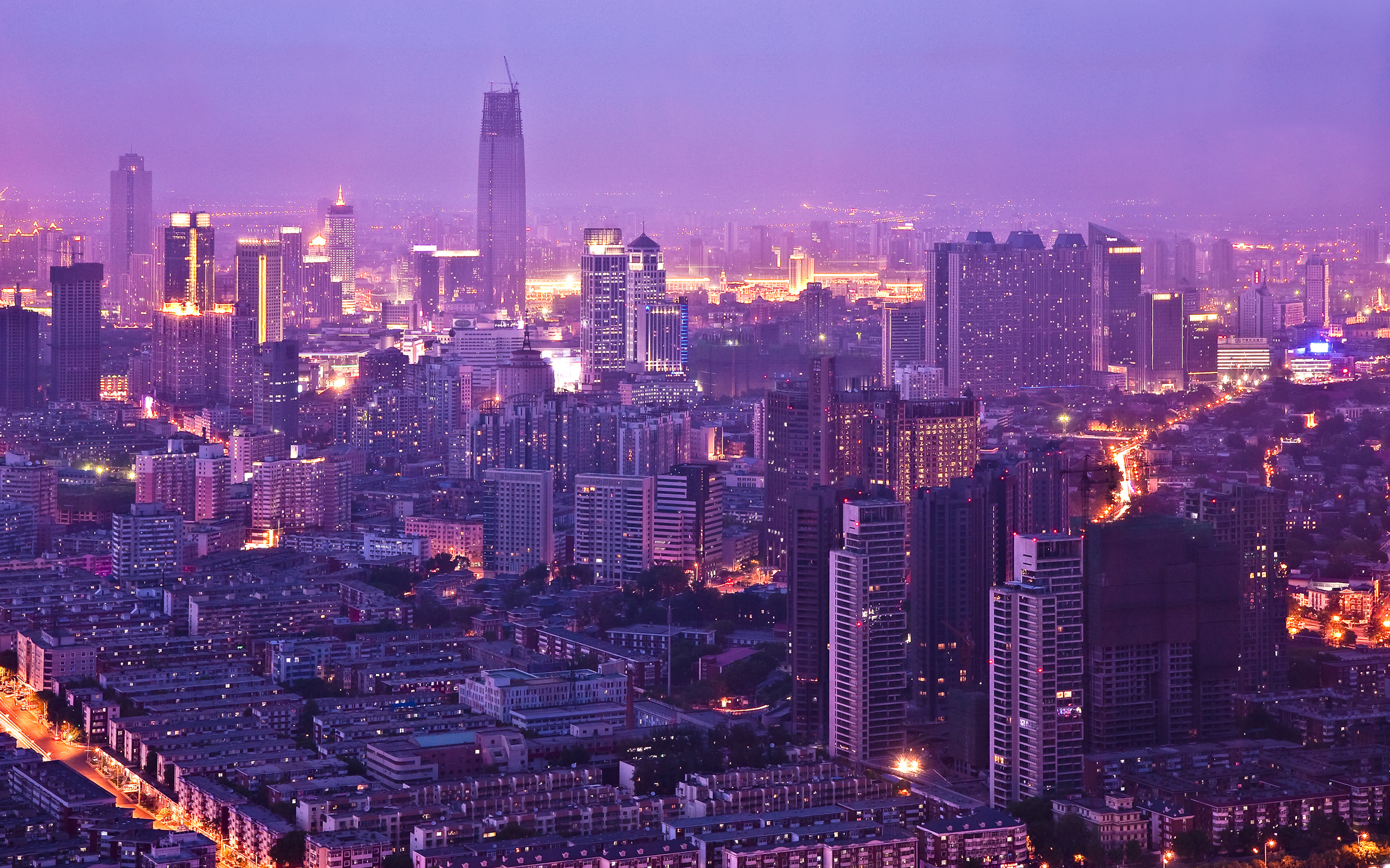 Baixar papel de parede para celular de Tianjin, China, Cidades, Feito Pelo Homem, Noite, Cidade gratuito.