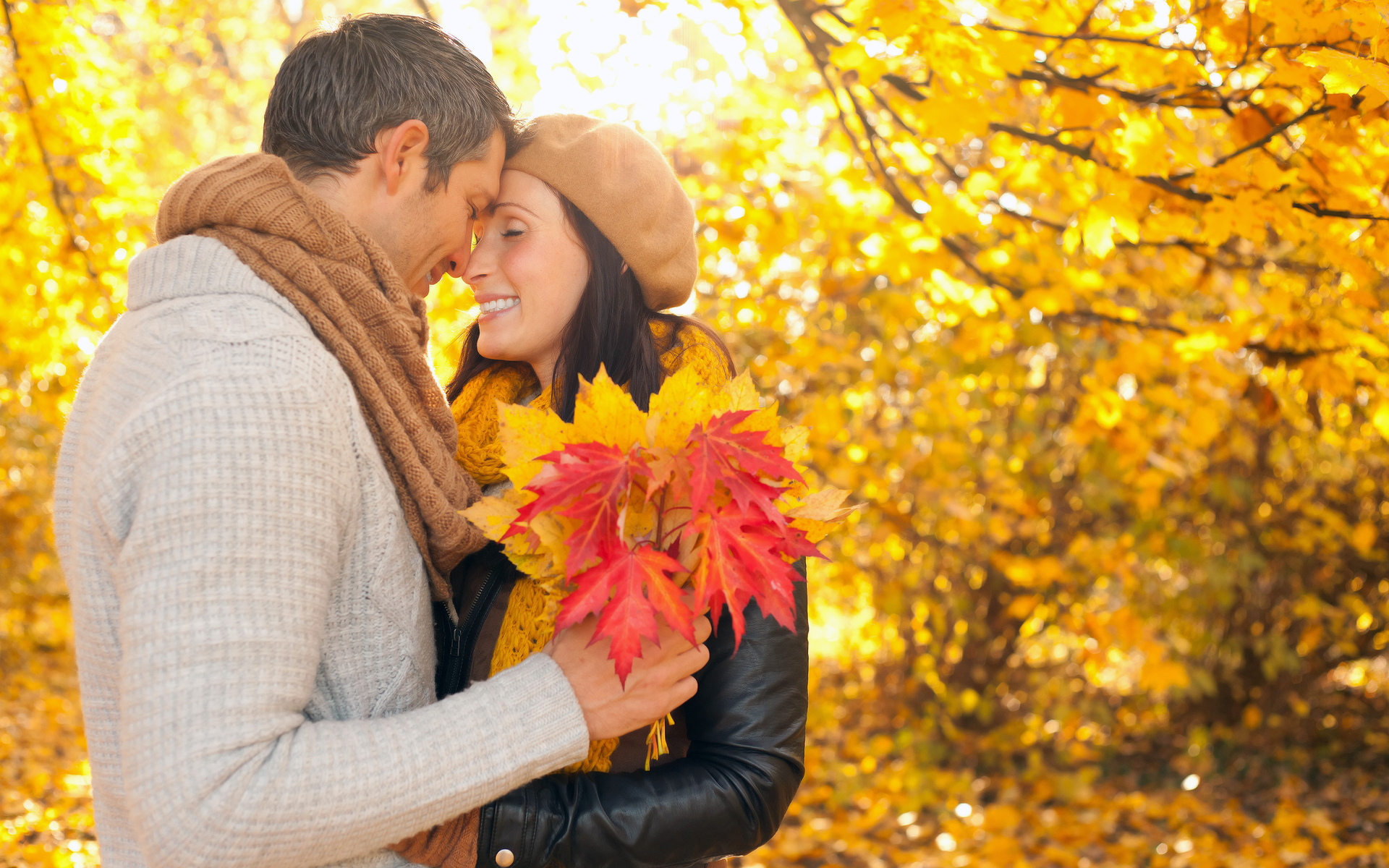 無料モバイル壁紙秋, 葉, 人々, 写真撮影, 愛する, ロマンチックをダウンロードします。