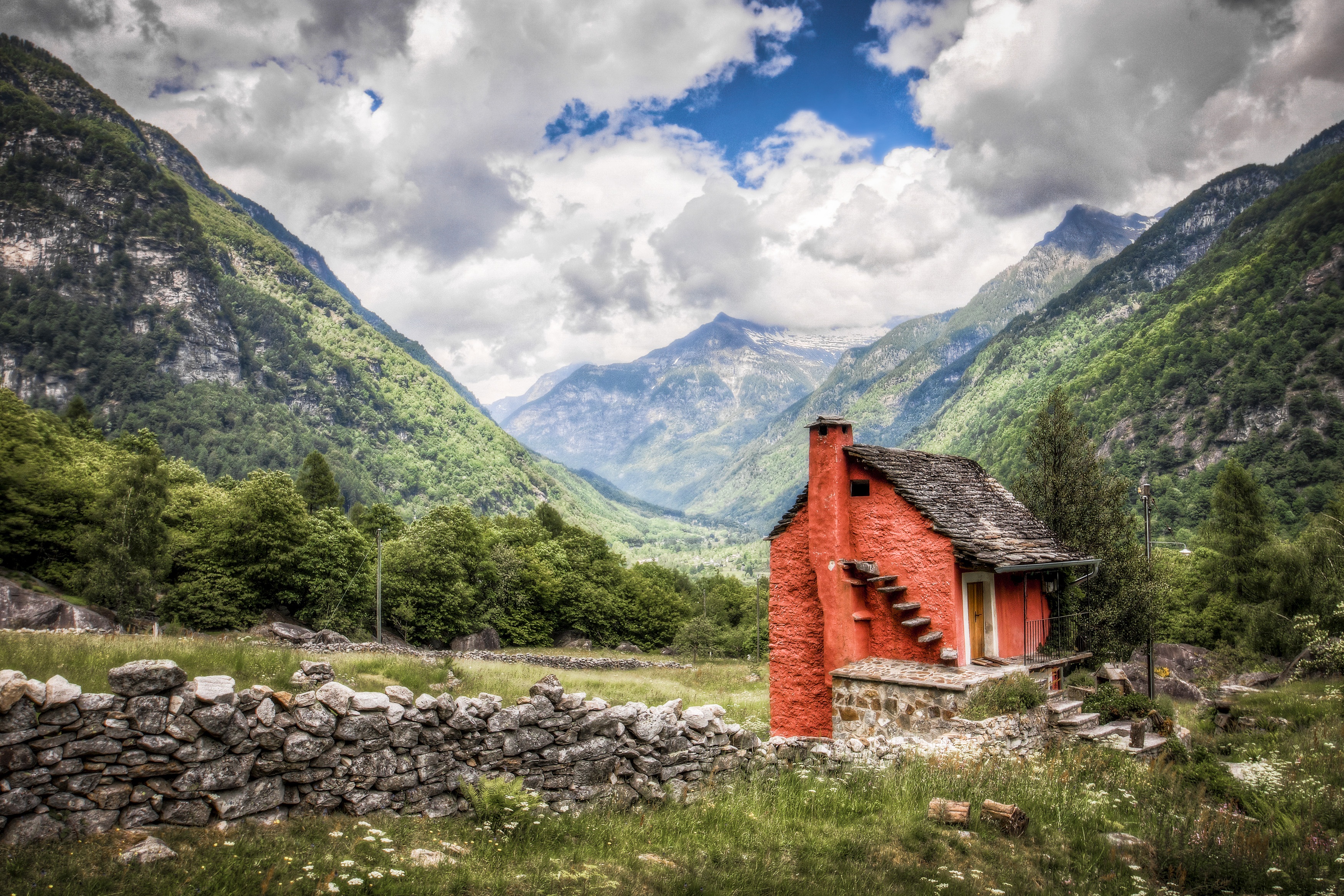 Laden Sie das Haus, Gebirge, Menschengemacht-Bild kostenlos auf Ihren PC-Desktop herunter