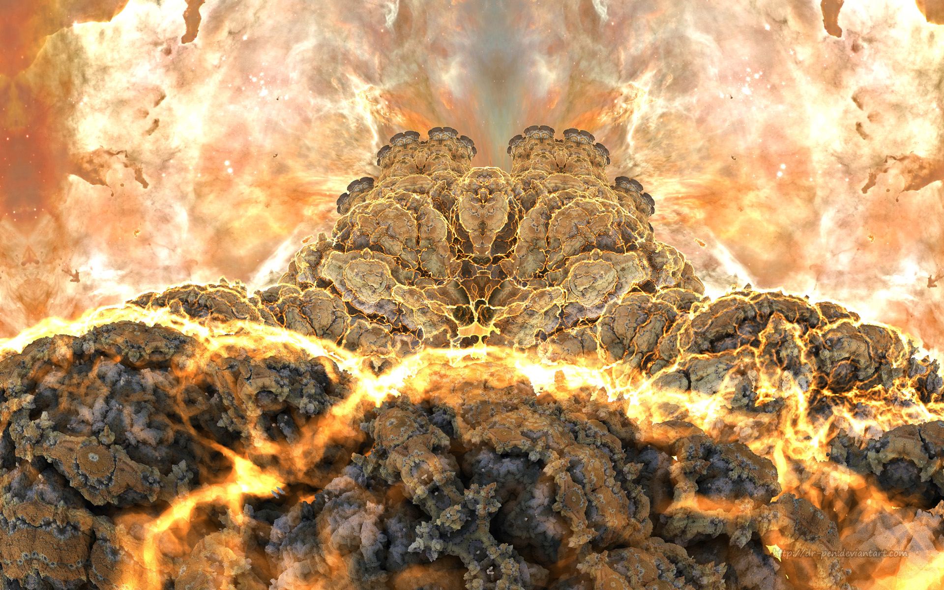 Download mobile wallpaper Abstract, 3D, Fractal, Nebula, Glow, Cgi, Mandelbulb 3D for free.