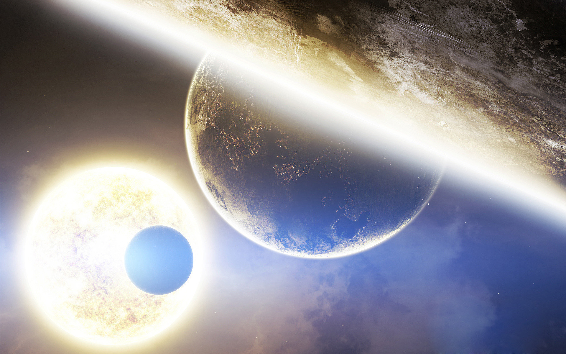 Download mobile wallpaper Planets, Sun, Planet, Sci Fi, Planetscape for free.