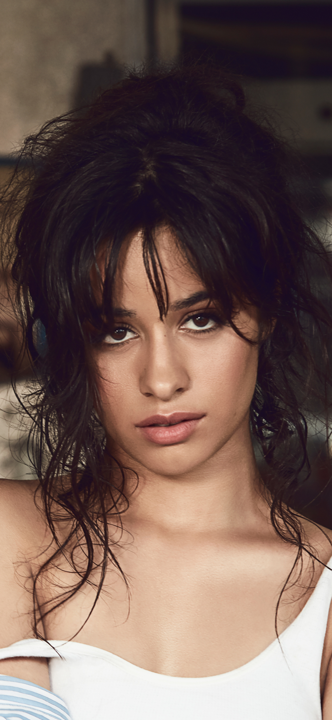 Download mobile wallpaper Music, Singer, Face, Brown Eyes, Black Hair, Latina, Camila Cabello for free.