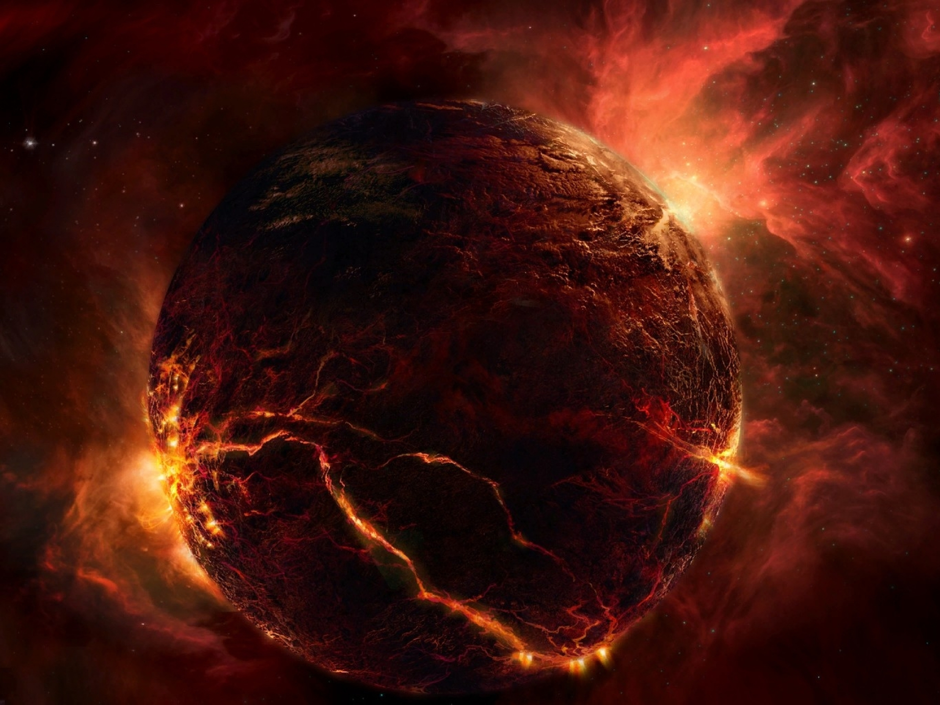 Free download wallpaper Planet, Sci Fi, Orange (Color) on your PC desktop