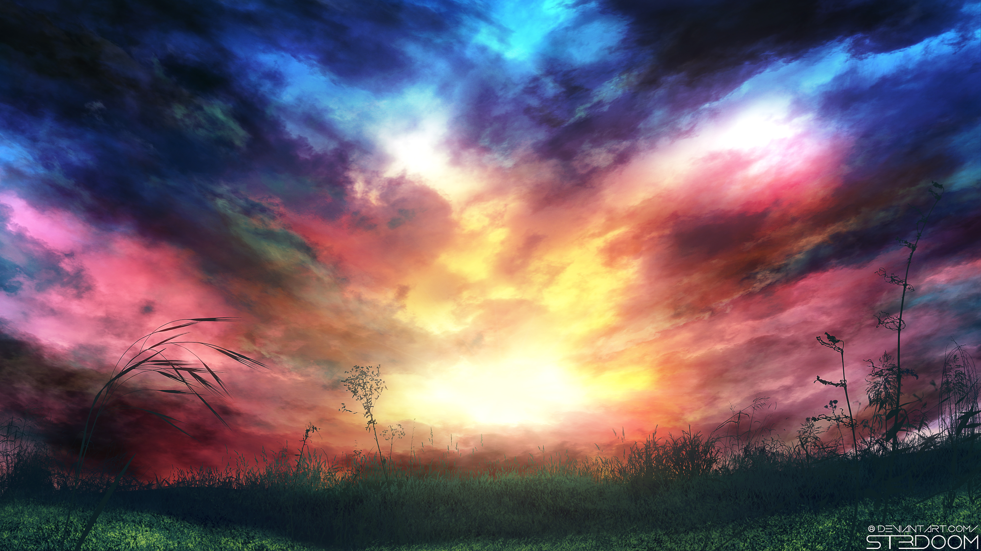 Download mobile wallpaper Landscape, Sky, Dusk, Artistic for free.