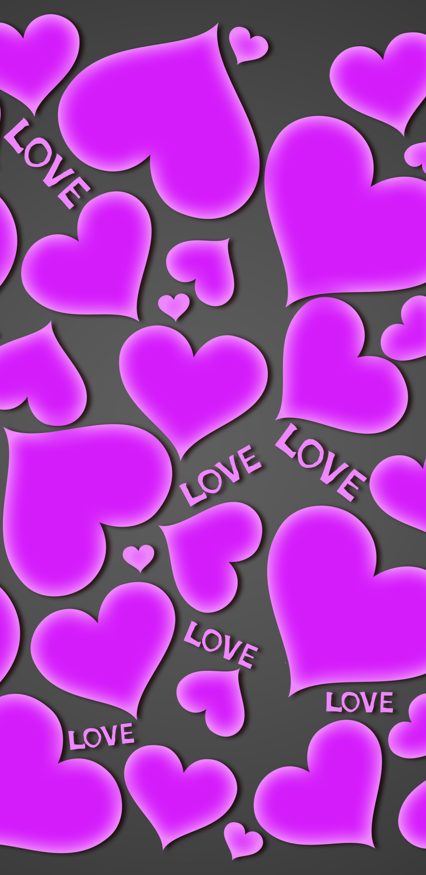 Скачать картинку Любовь, Сердце, Пурпурный, Художественные в телефон бесплатно.