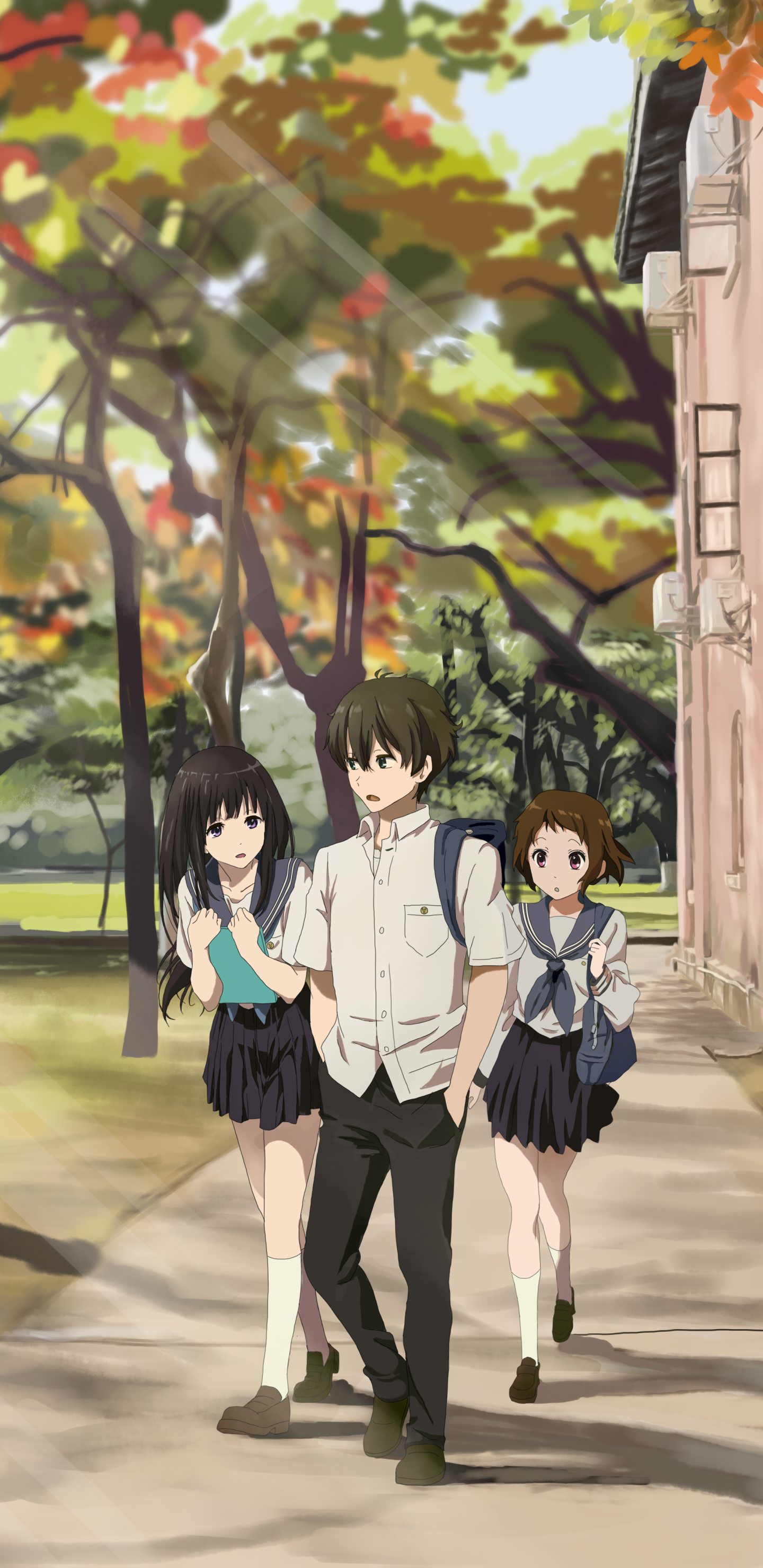 Download mobile wallpaper Anime, Eru Chitanda, Hōtarō Oreki, Mayaka Ibara, Hyouka for free.