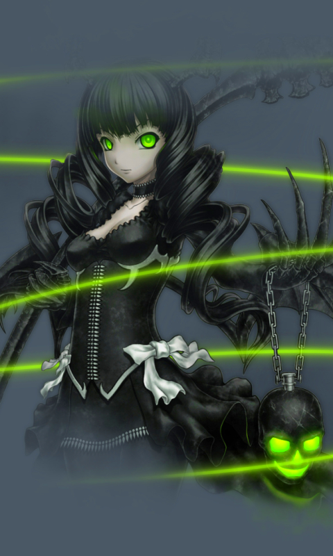 Download mobile wallpaper Anime, Black Rock Shooter, Dark, Skull, Dead Master (Black Rock Shooter) for free.