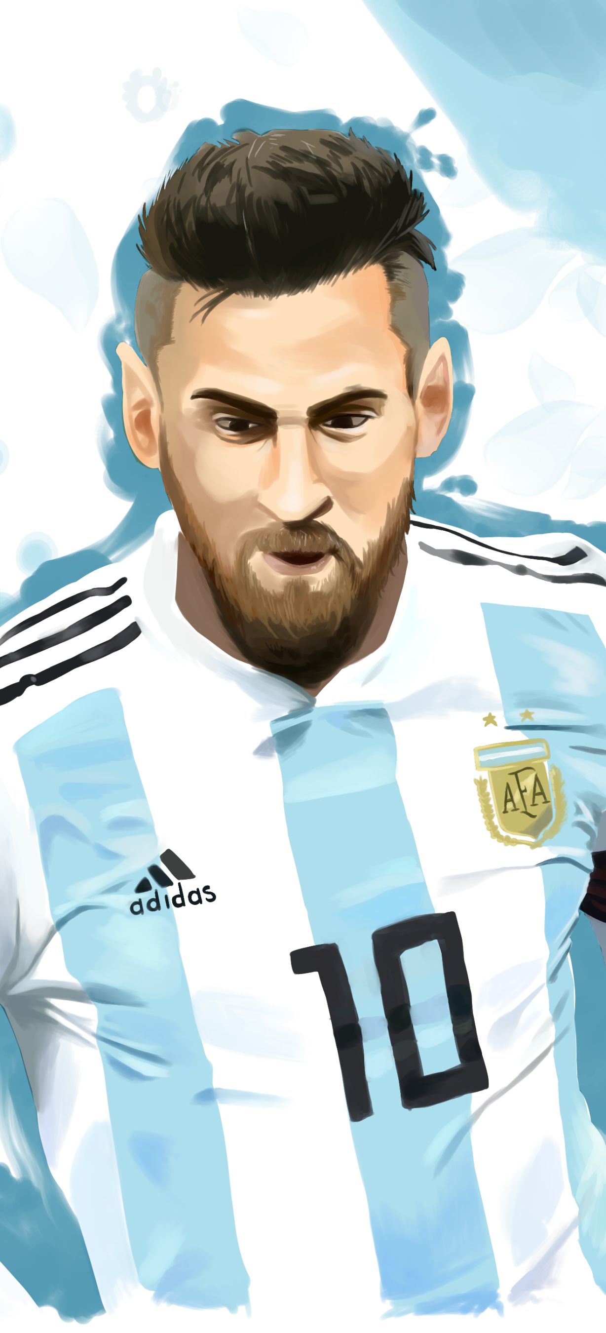 Téléchargez des papiers peints mobile Dessin, Des Sports, Football, Lionel Messi, Argentin gratuitement.