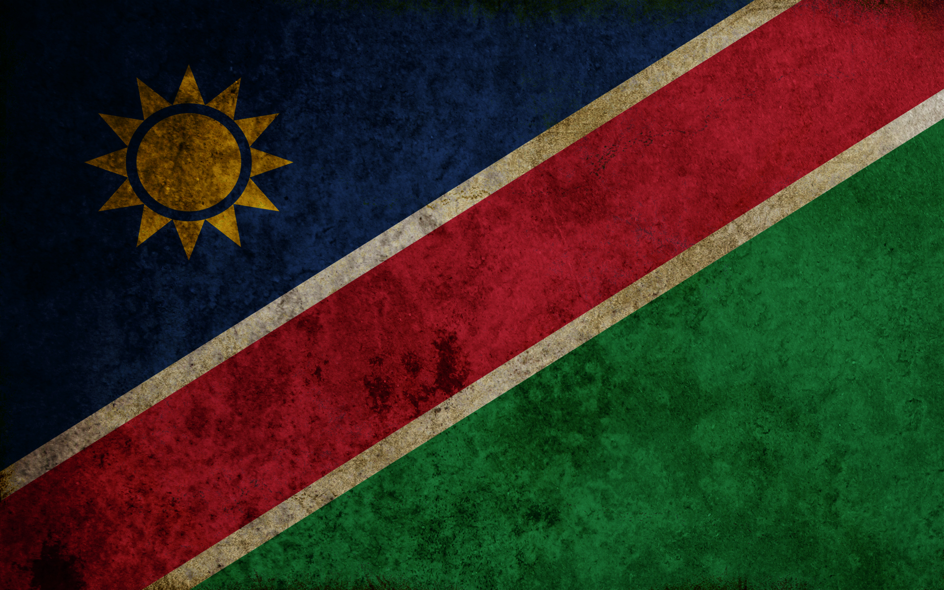 Скачать обои Флаг Намибии на телефон бесплатно