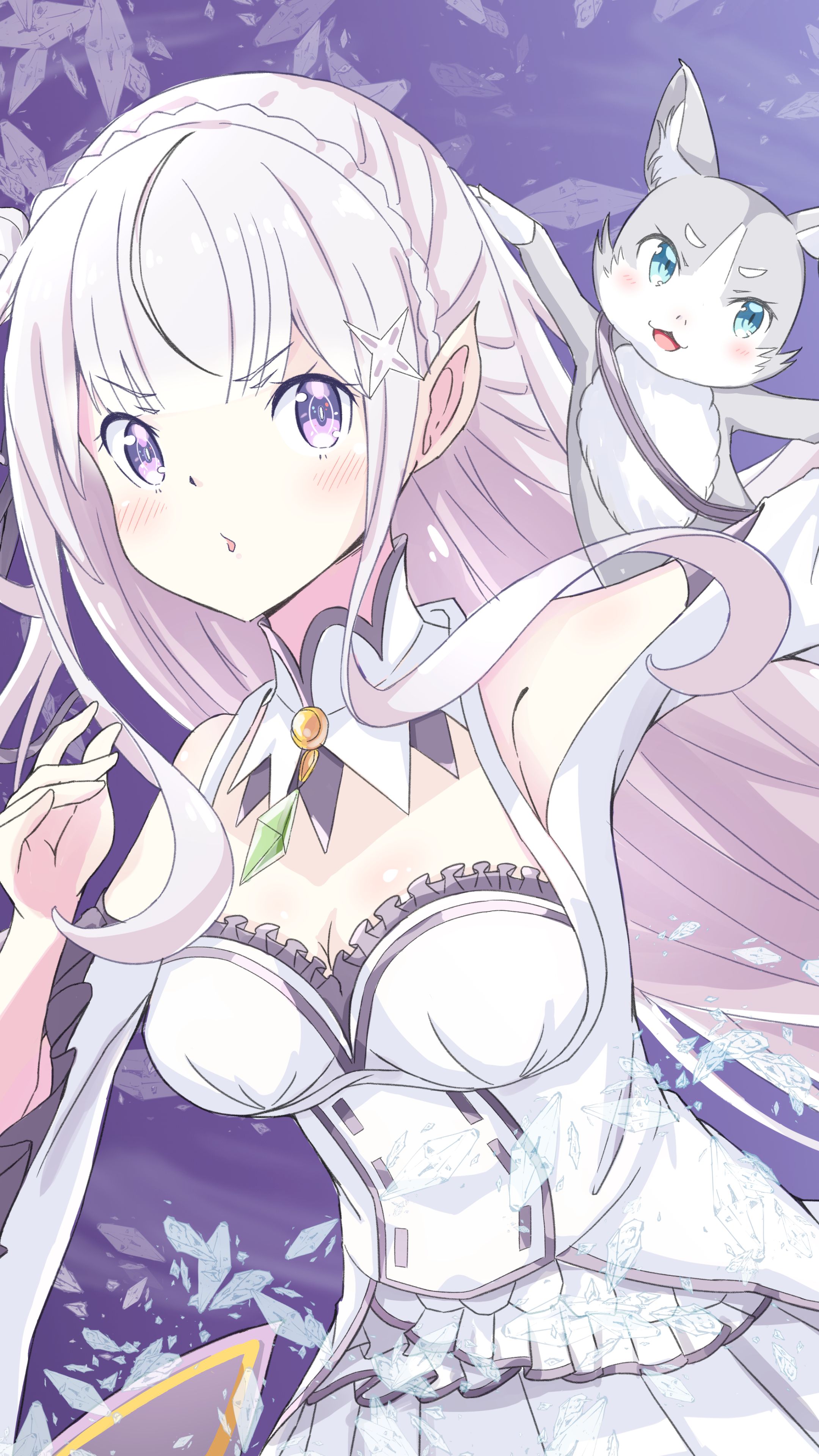 Descarga gratuita de fondo de pantalla para móvil de Animado, Emilia (Re:zero), Re:zero Comenzando La Vida En Otro Mundo, Paquete (Re: Cero).