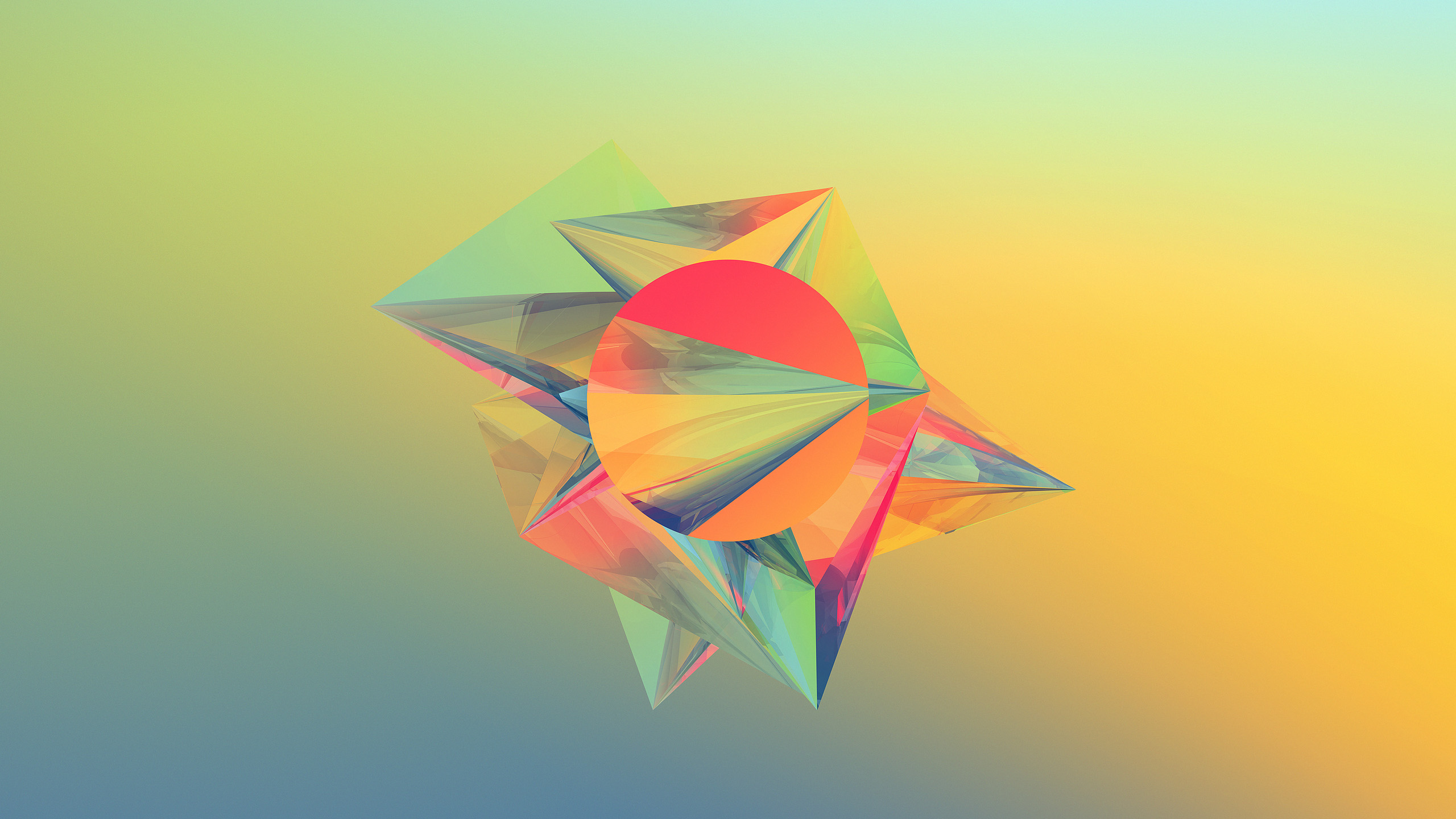 Download mobile wallpaper Abstract, Colorful, Triangle, Geometry, Facets, Pastel for free.