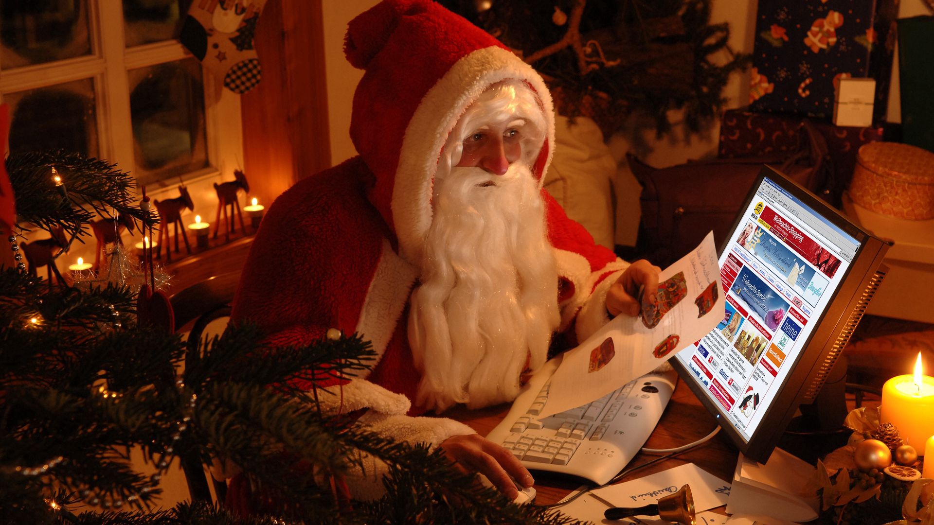 無料モバイル壁紙ジャックフロスト, サンタクロース, ギフト, 祝日, 新年, プレゼントをダウンロードします。