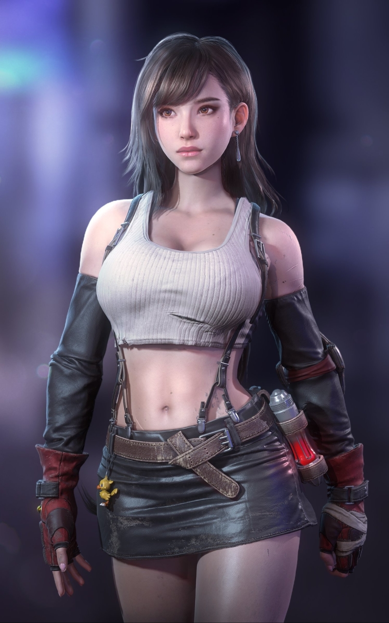 Descarga gratuita de fondo de pantalla para móvil de Falda, Videojuego, Pelo Negro, Tifa Lockhart, Fantasía Final, Final Fantasy Vii Remake.